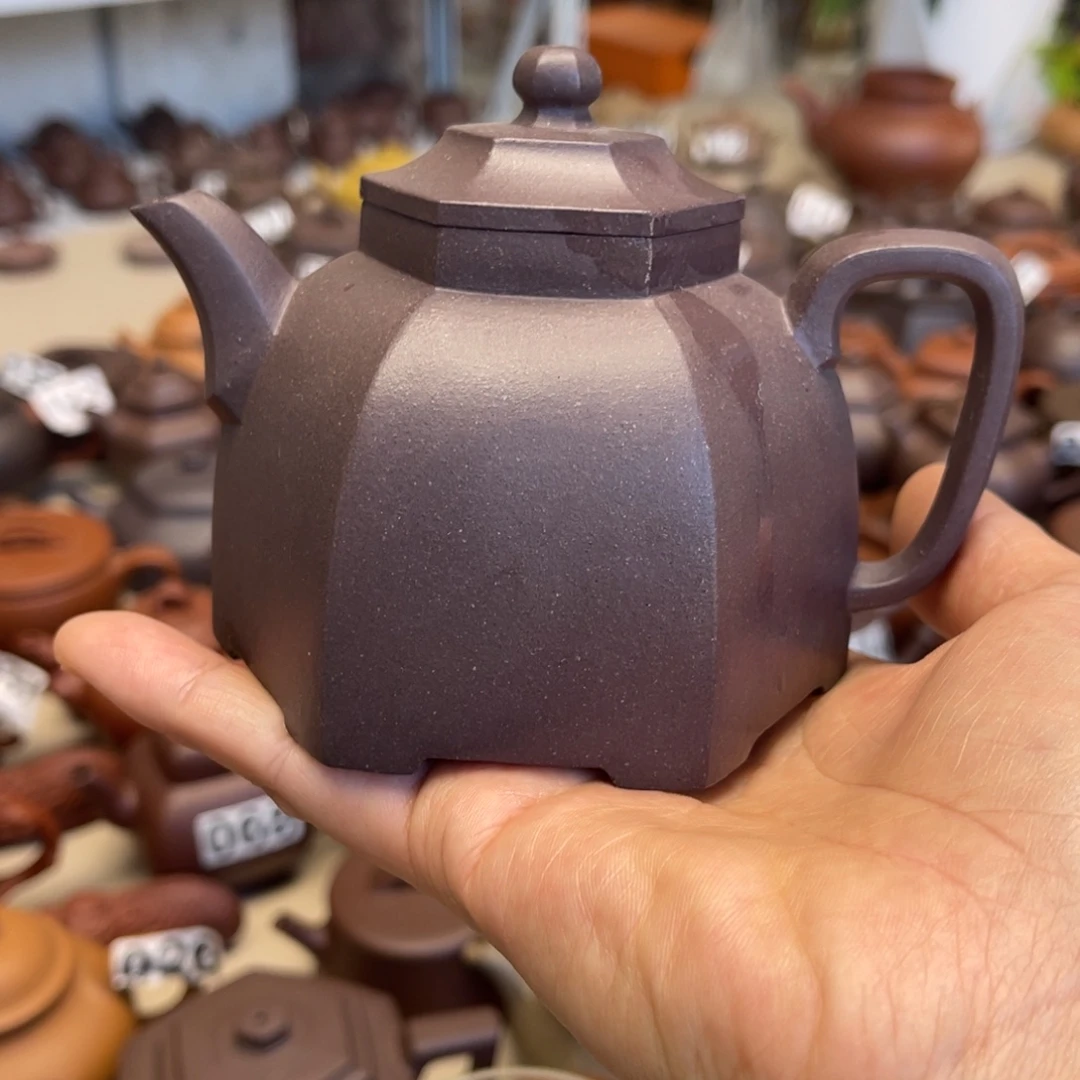 紫砂茶壶六方华亭300毫升