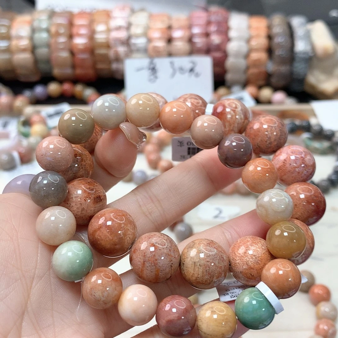 硅化珊瑚（珊瑚玉）手链未镶嵌獨**憶184