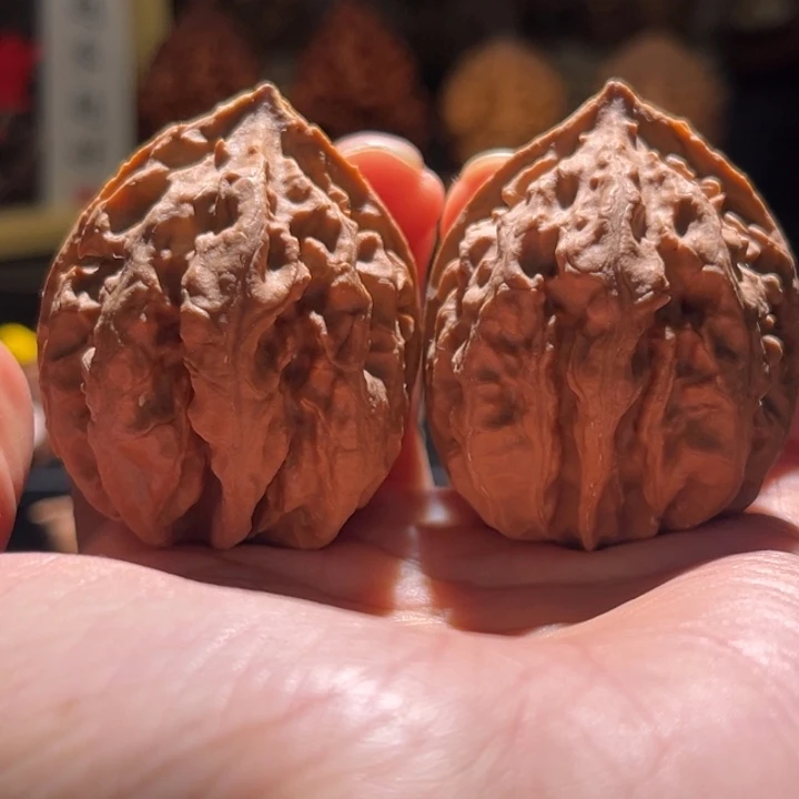 吊坠文玩核桃虎头43七彩