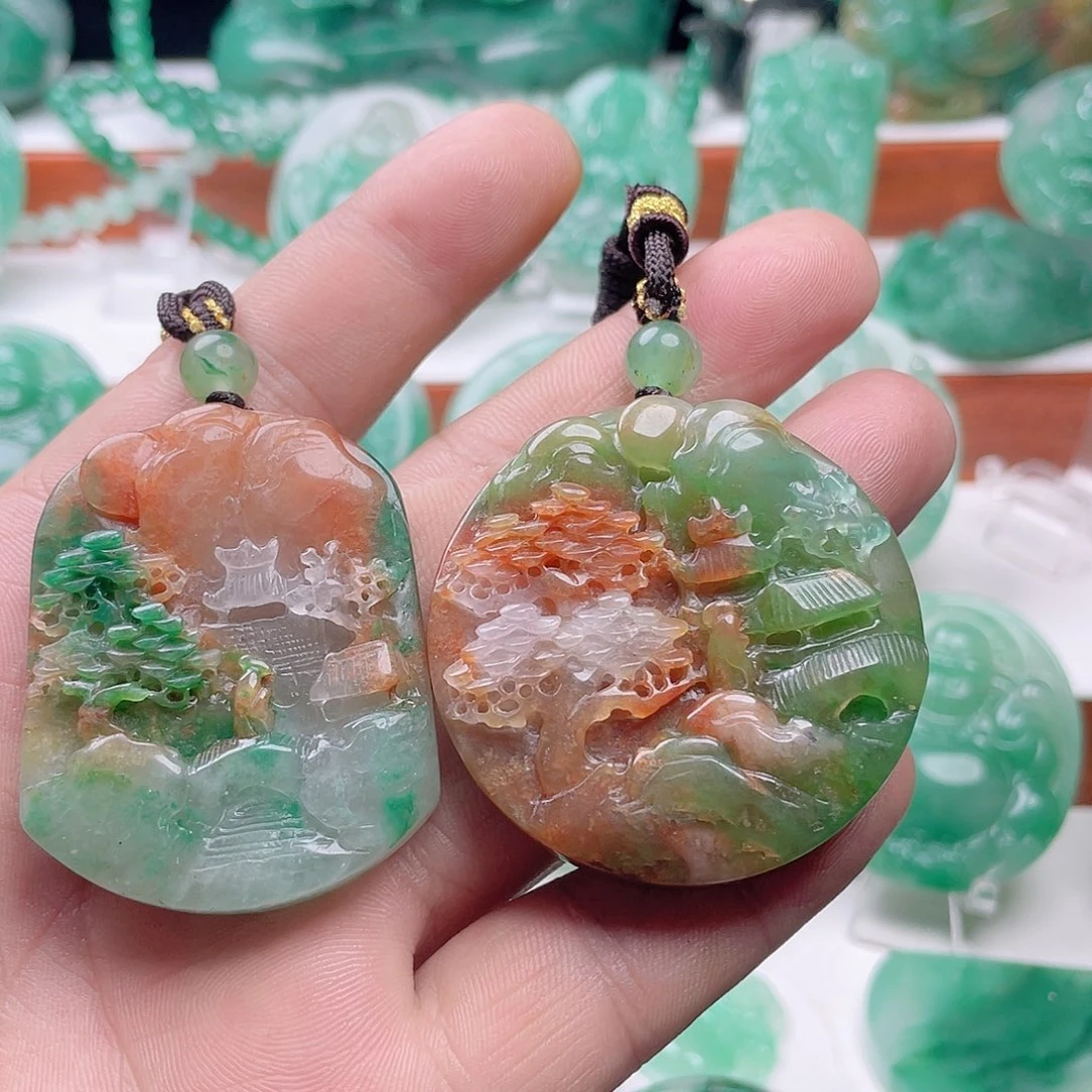 颈饰未镶嵌石英质玉喂