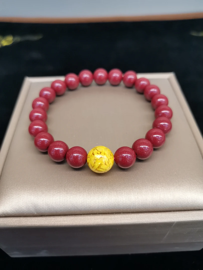 含辰砂工艺品雄黄手串紫金砂男女款8mm