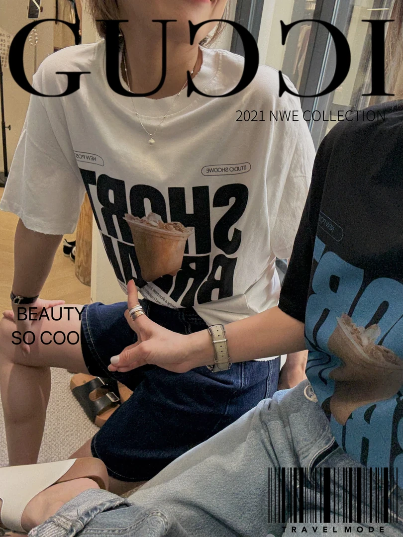 常规有弹力短袖印花字母圆领T恤休闲宽松韩版小众美式复古