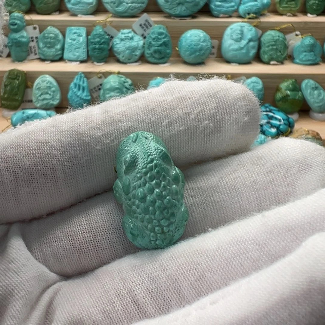 未镶嵌绿松石金蟾