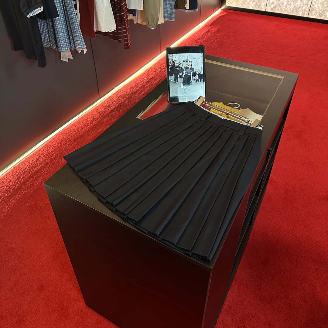 B007【缪家】高版本25夏季中长裙新款减龄学院风格纹半裙半身裙短裙