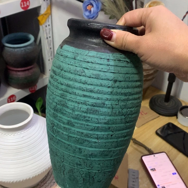 【闪购商品】红陶粗糙盆默认打孔高22口9