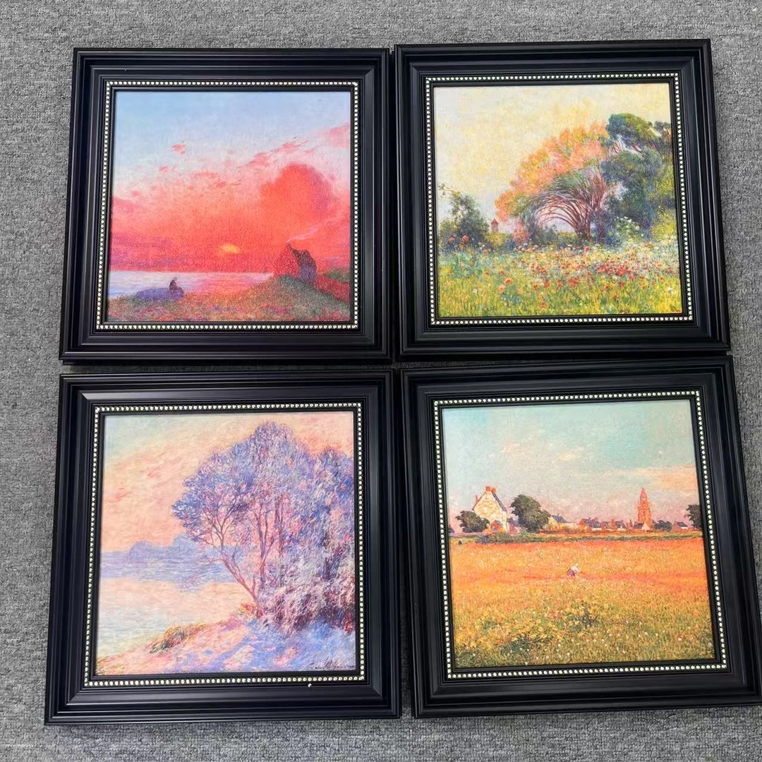 法式ins风唯美组合餐厅客厅床头挂画沙发背景画404