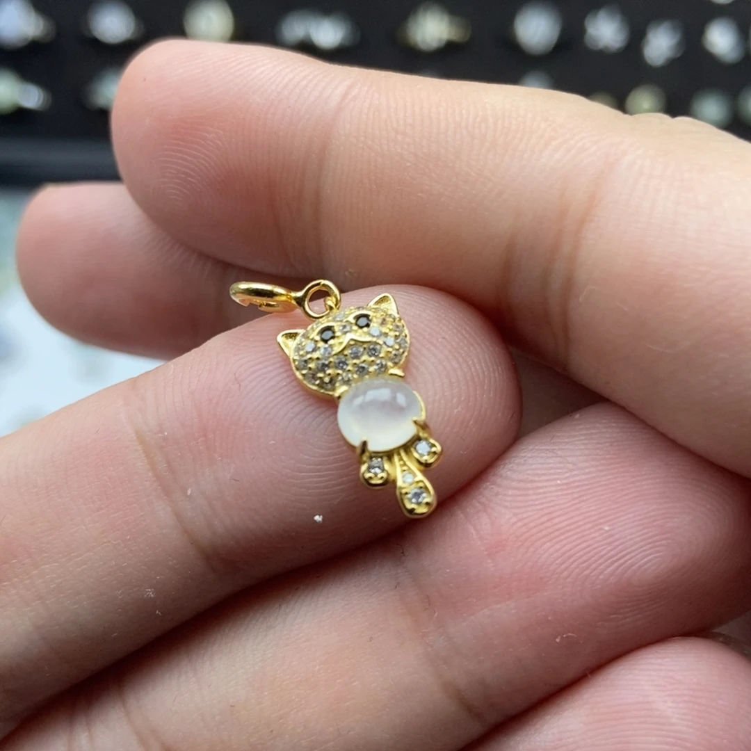 翡翠银S925镶嵌颈饰