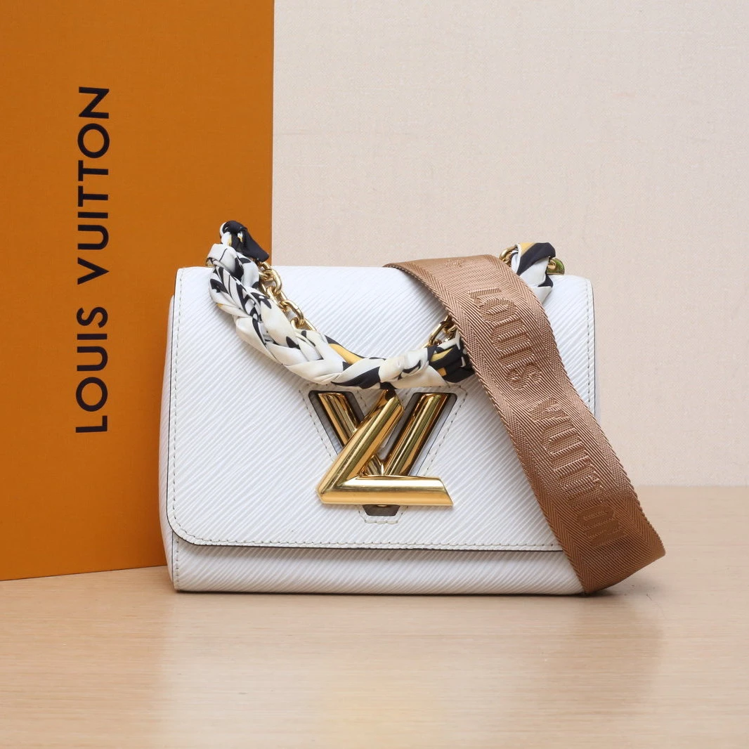 95新 LouisVuitton/路易威登 【娇】TWIST小号牛皮2020白色 297587