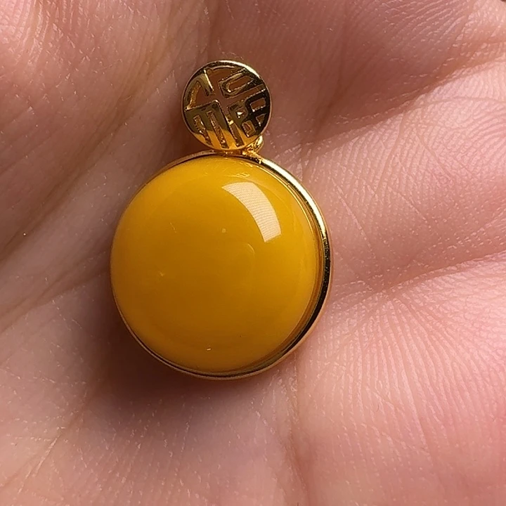 蜜蜡银S925镶嵌吊坠(不含链)吊坠