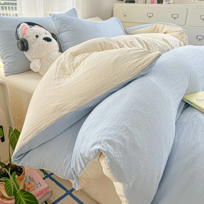 超柔水洗棉被套单件2025新款单双人被罩学生宿舍床上用品四季通用