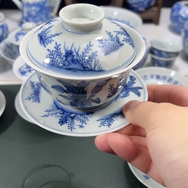 微瑕柴窑成化竹石图元宝三才