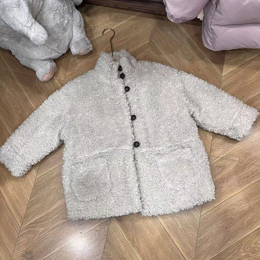 〖姐姐家〗2024冬款儿童萌娃穿搭毛毛棉袄外套84184