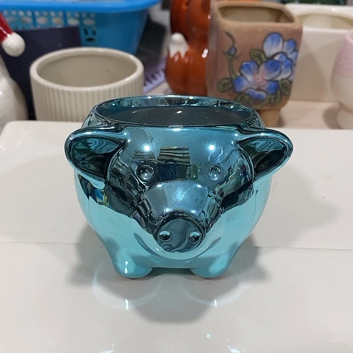 摆件陶盆有孔 微瑕介意勿拍