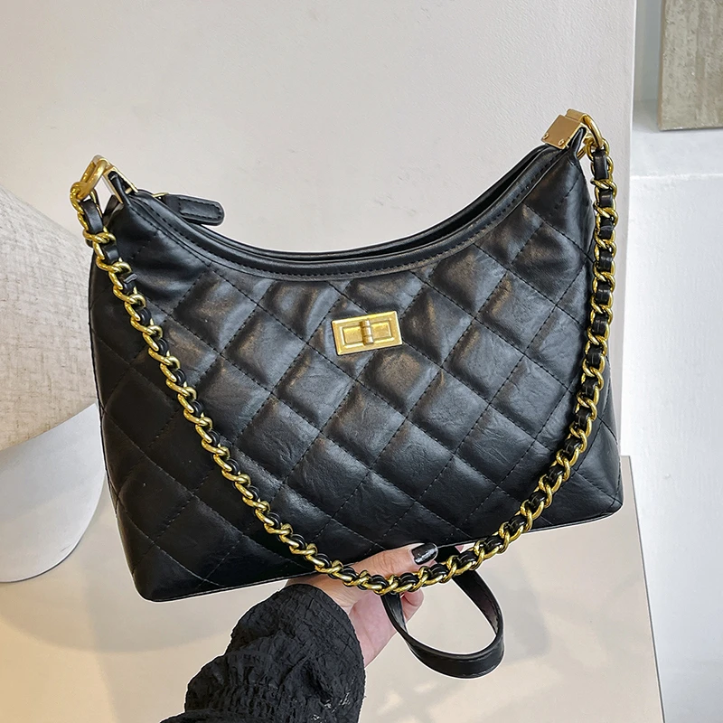 时尚大容量百搭斜挎包菱格经典方形休闲肩包女士斜跨潮流单肩网红