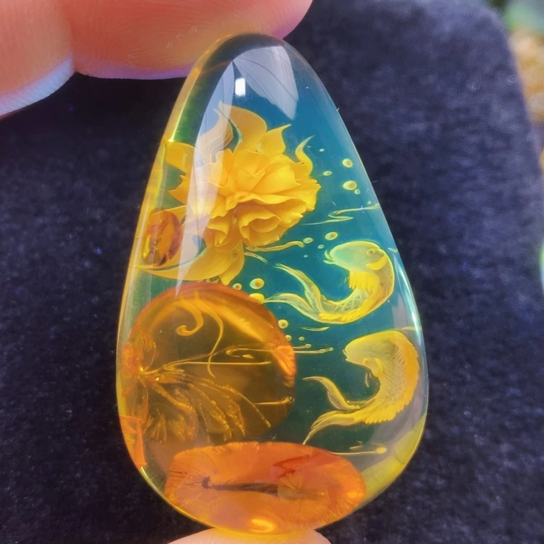 【闪购商品】琥珀（花珀）吊坠(不含链)未镶嵌