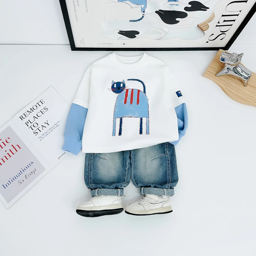 儿童卫衣长袖2025秋新款秋装男童秋冬上衣 BDQ26070 悠悠童话童装