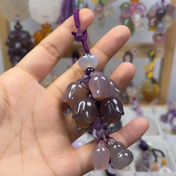 梧*雨钥匙挂件福利款，紫色铃兰花通货料子