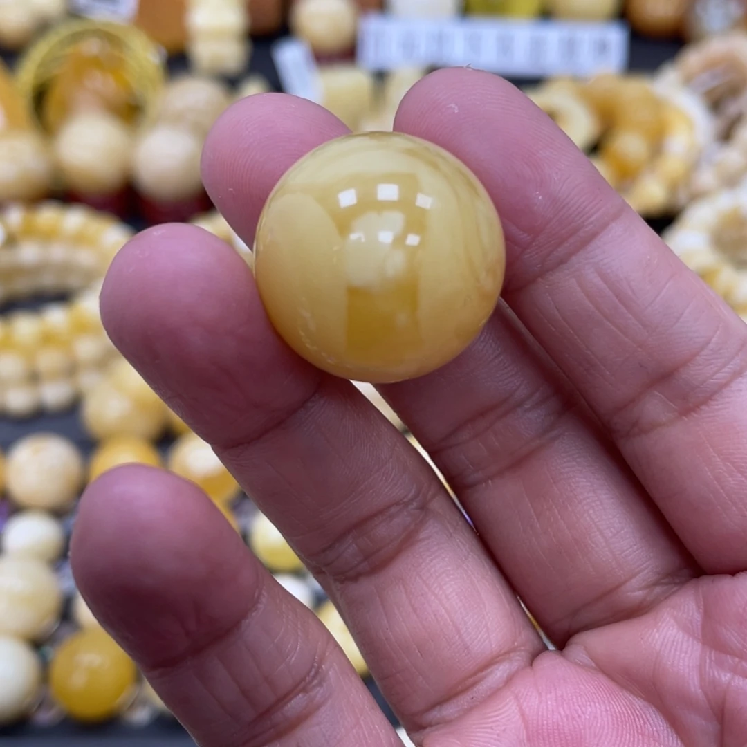 琥珀珠宝奇石未镶嵌23.2mm浓蜡