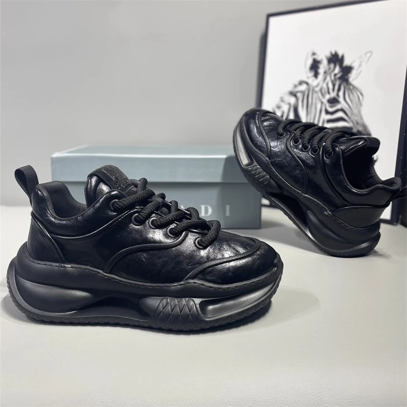 欧洲站男鞋冬季2025年时尚爆款新款武士百搭软底休闲鞋厚底潮男鞋