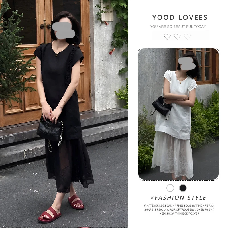 2025夏季新款韩系显瘦气质休闲时尚百搭连衣裙设计感小众裙子女装