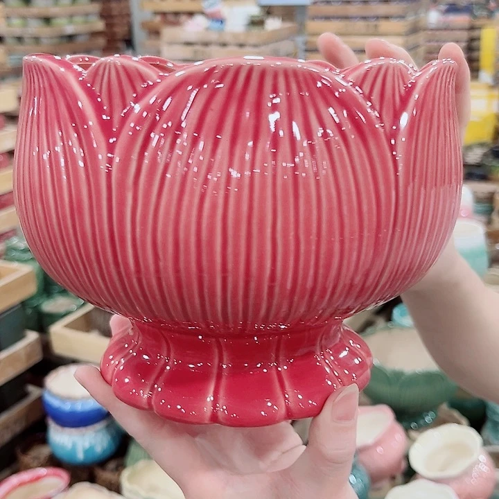 有孔.凑单10元陶瓷花盆发货！