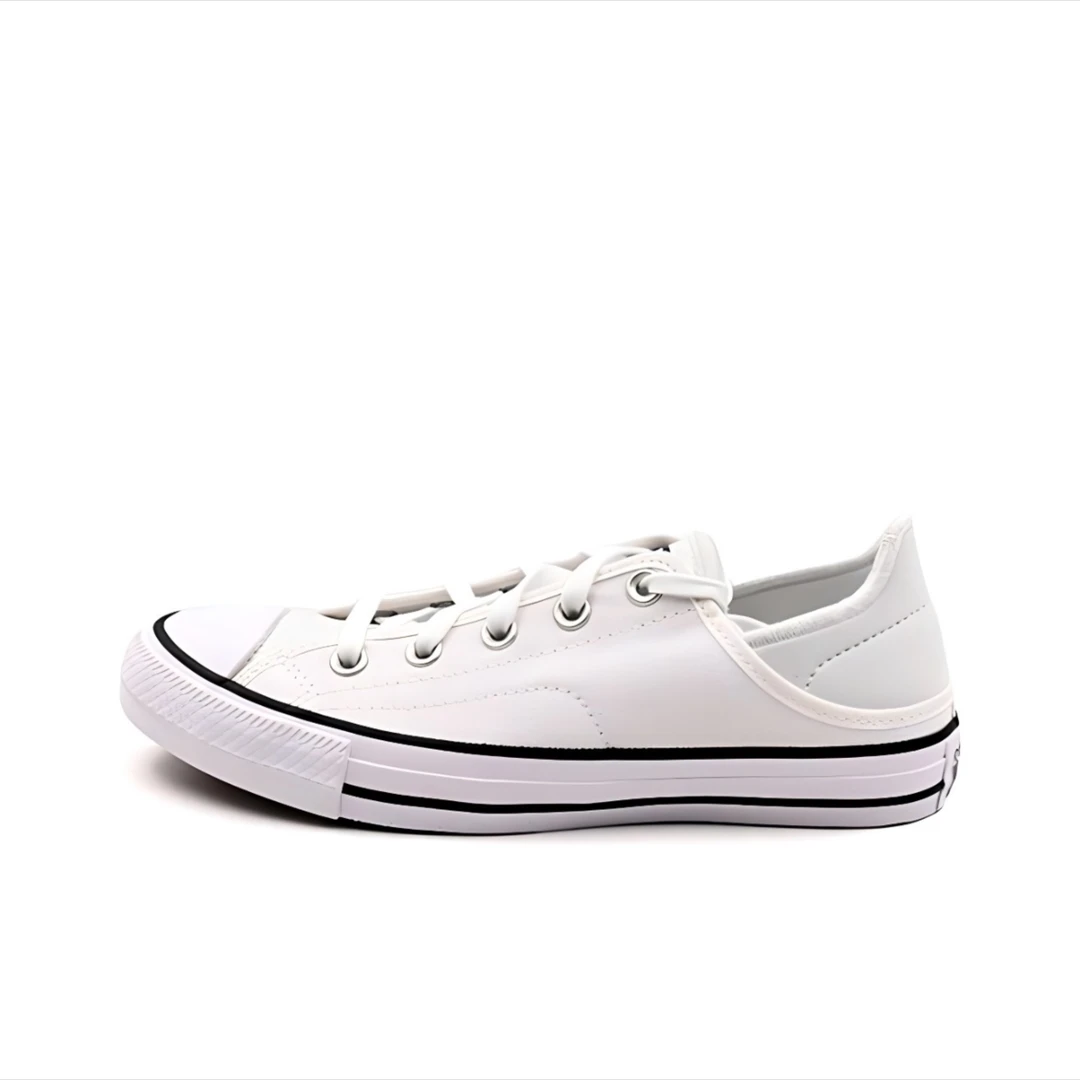 Converse 耐磨透气减震支撑 低帮 帆布鞋 女款 白色 A03076C