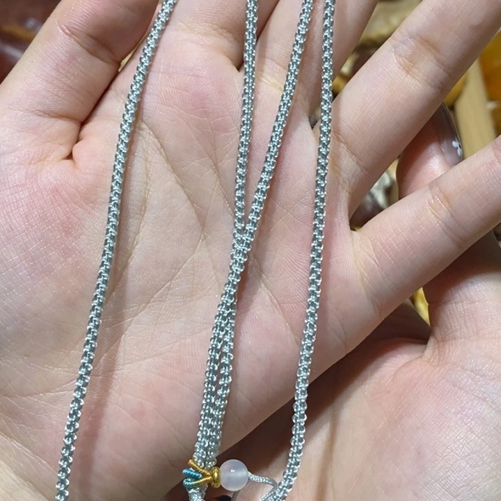 变***刚定制琥珀蜜蜡原石 3根编绳