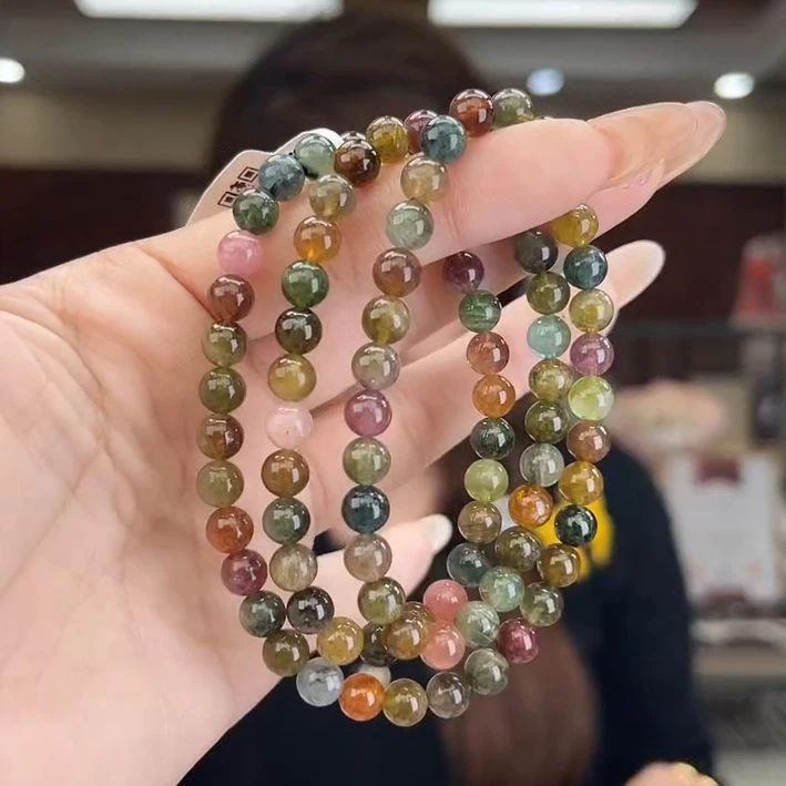 01511434碧玺/未镶嵌6mm+碧玺多圈多样性发货34