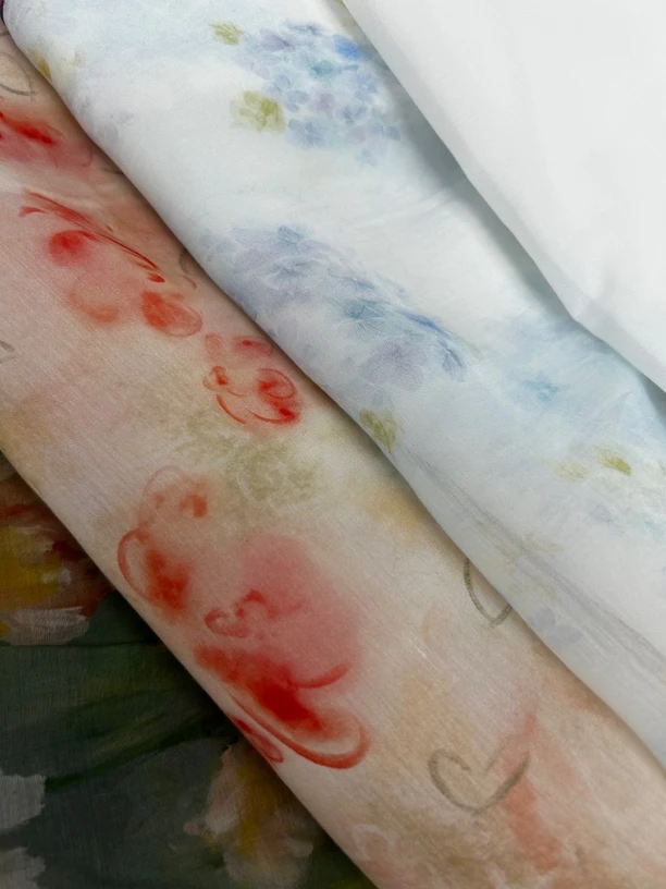 新款精品夏季天丝面料白色面料DIY