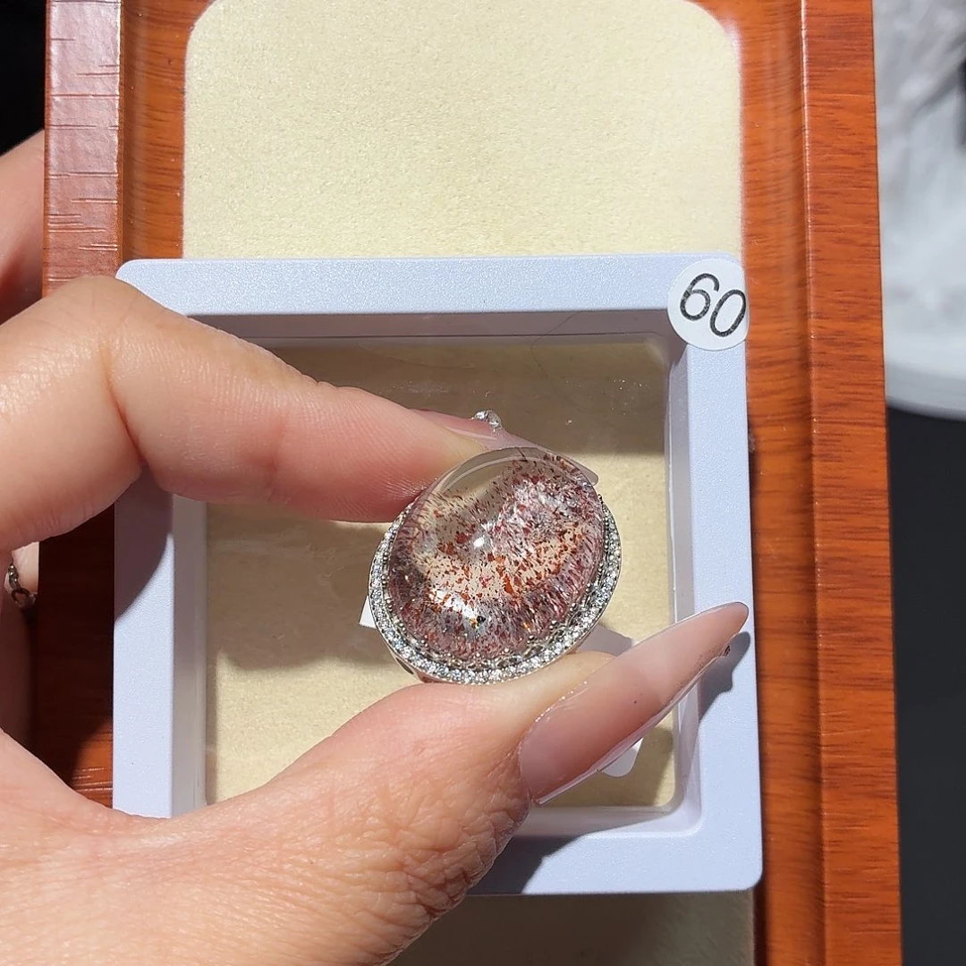 冰***美银S925镶嵌戒指水晶