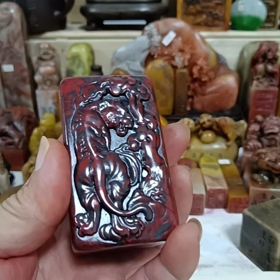 王***圣寿山石印石寿山石手工印章摆件印章