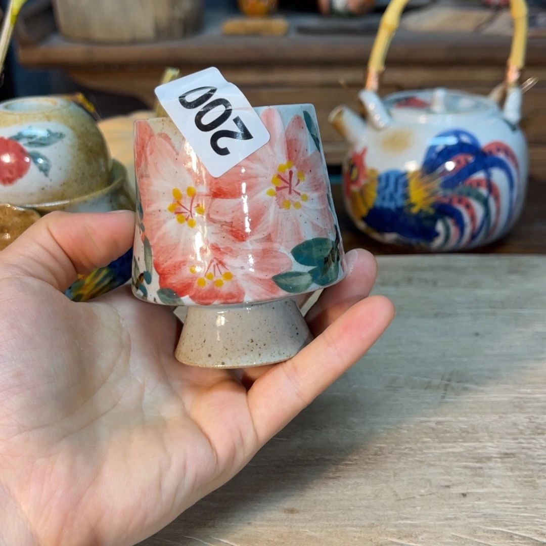 壶素浅陶瓷手工手绘