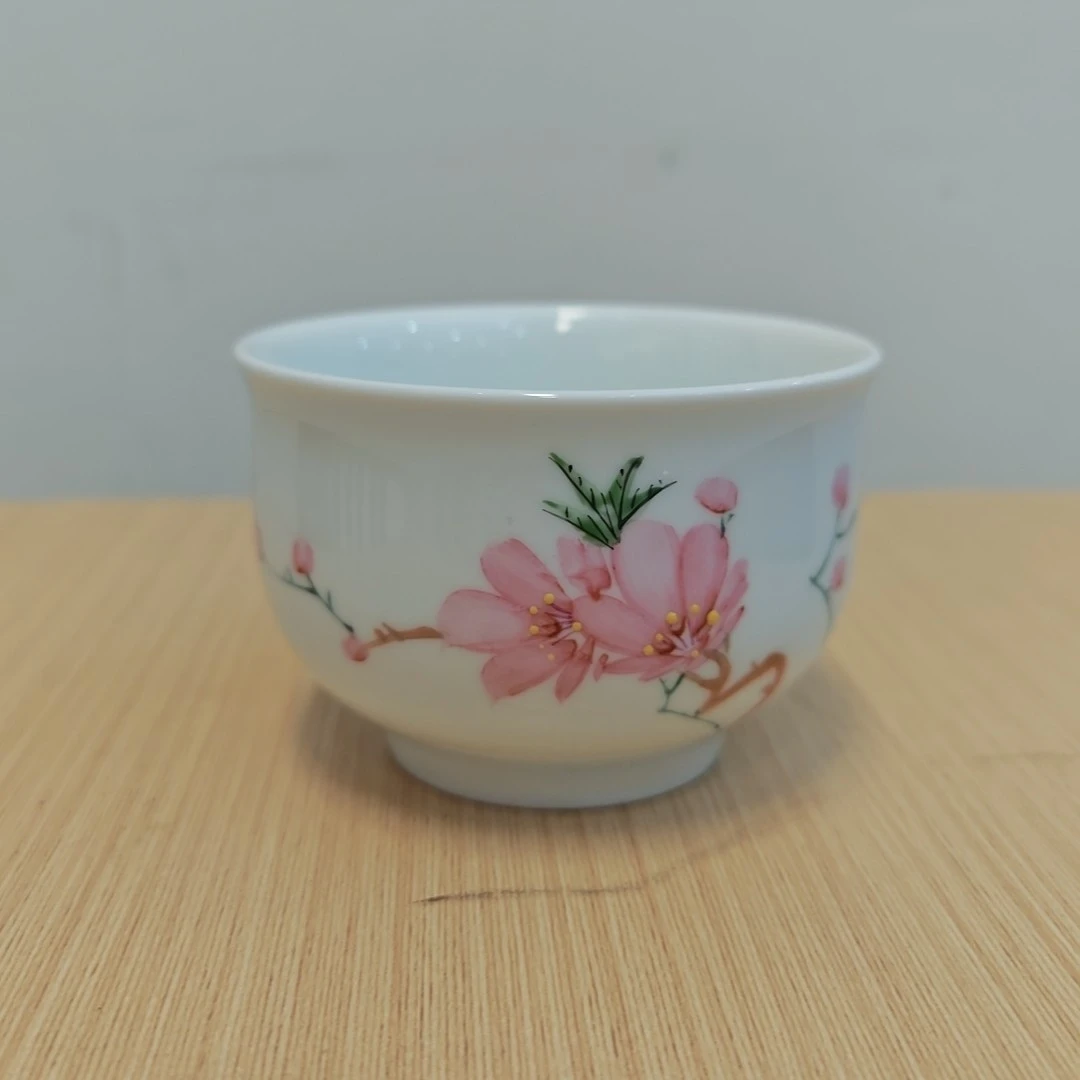 【传世官窑】水点桃花炉式杯