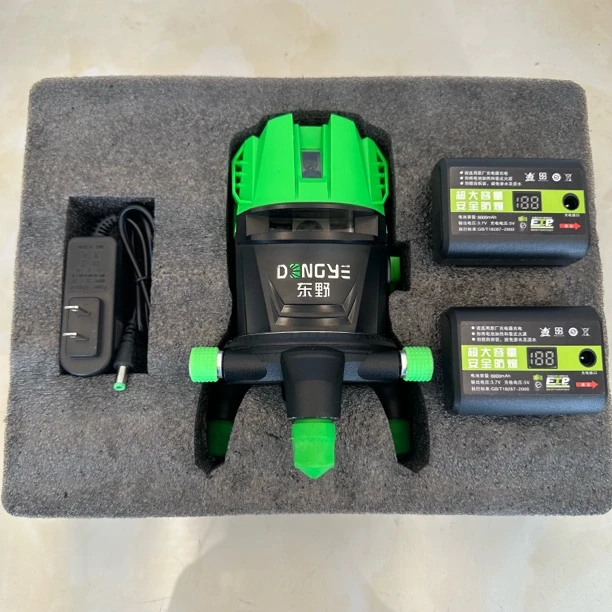 户外绿光水平仪(强光款)-高精度激光防尘红外线自动调平贴墙仪