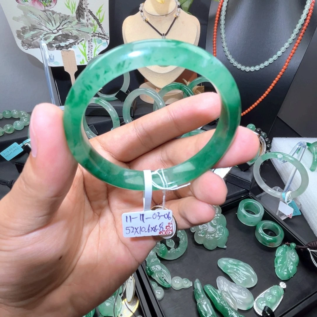 合金手镯石英质玉（非洲翠）