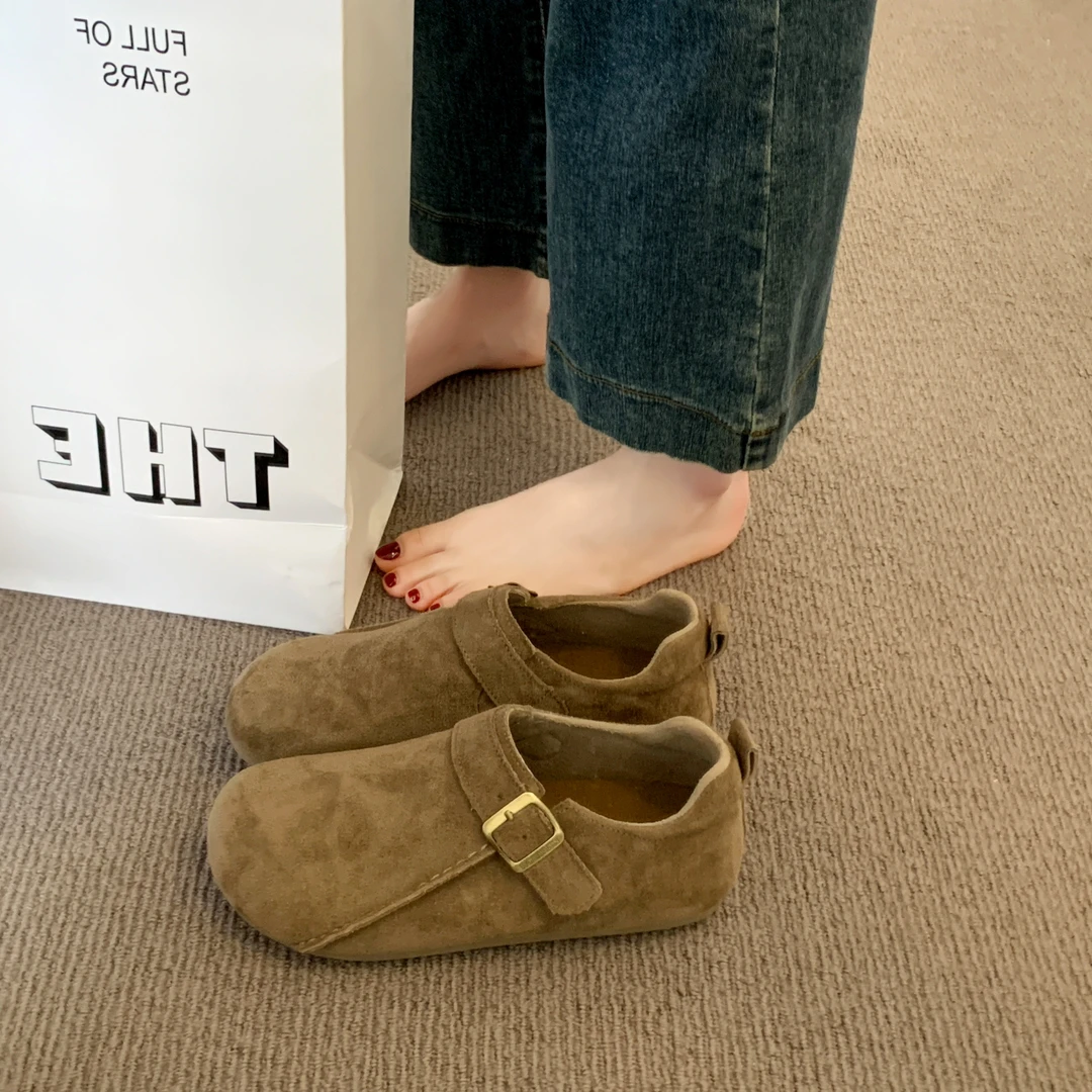 小富婆勃肯鞋女2025新款软底百搭懒人一脚蹬休闲时尚豆豆博肯鞋单