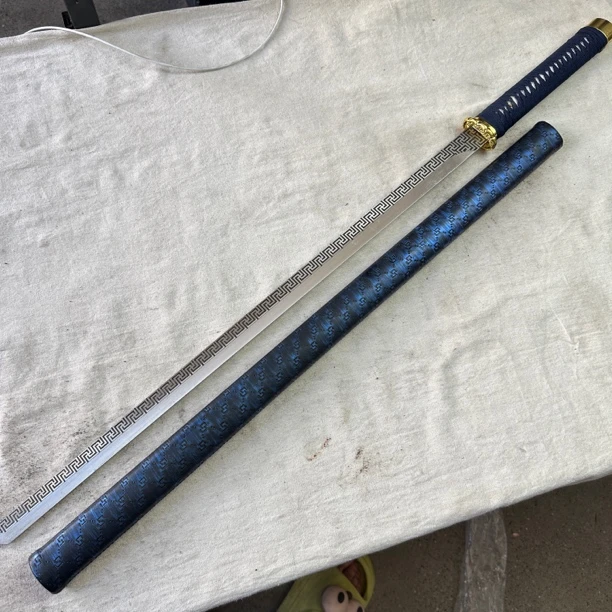 2189 龙泉昊天宝剑高猛钢唐横刀包皮鞘未开刃