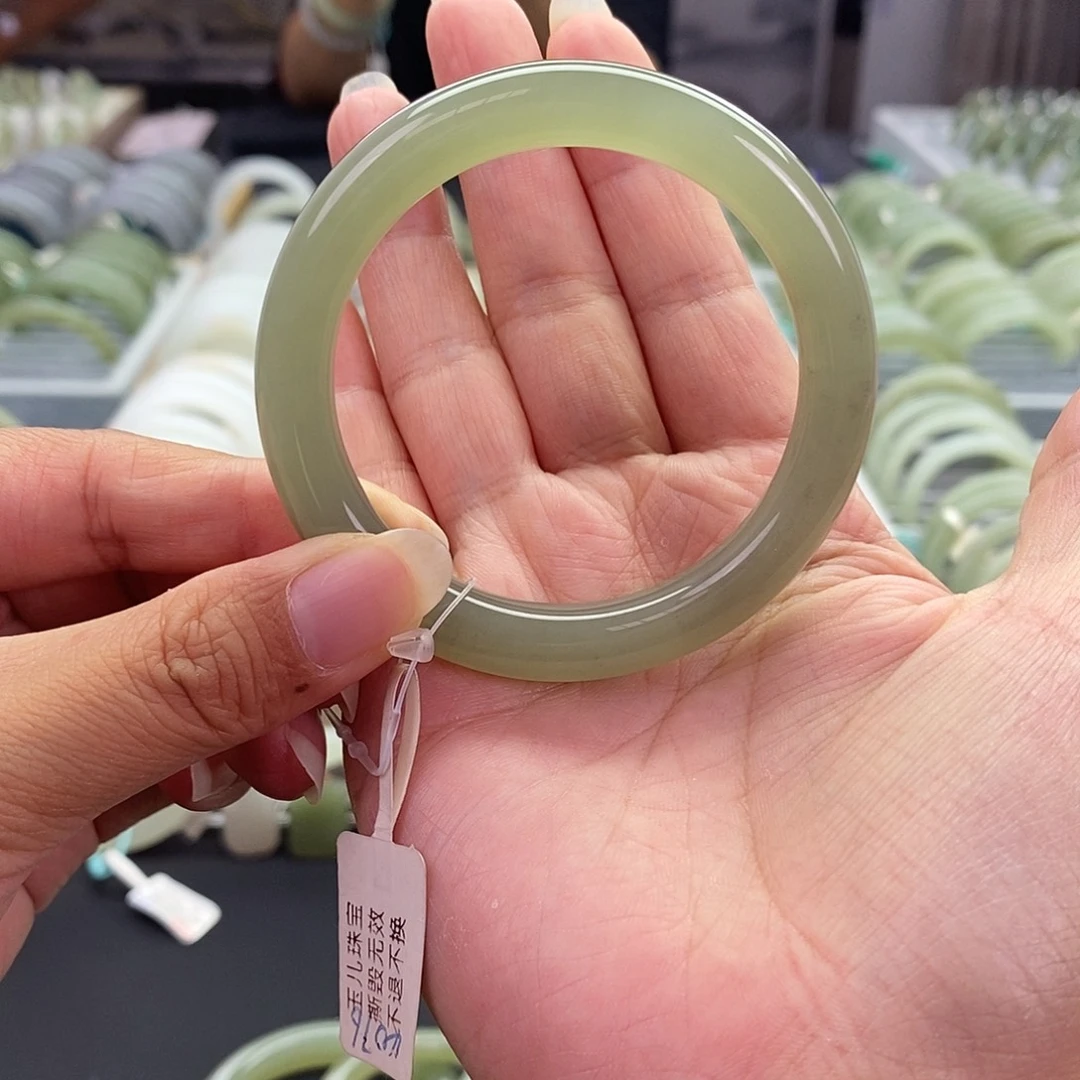 和田玉未镶嵌珠宝奇石和田玉手镯52.2