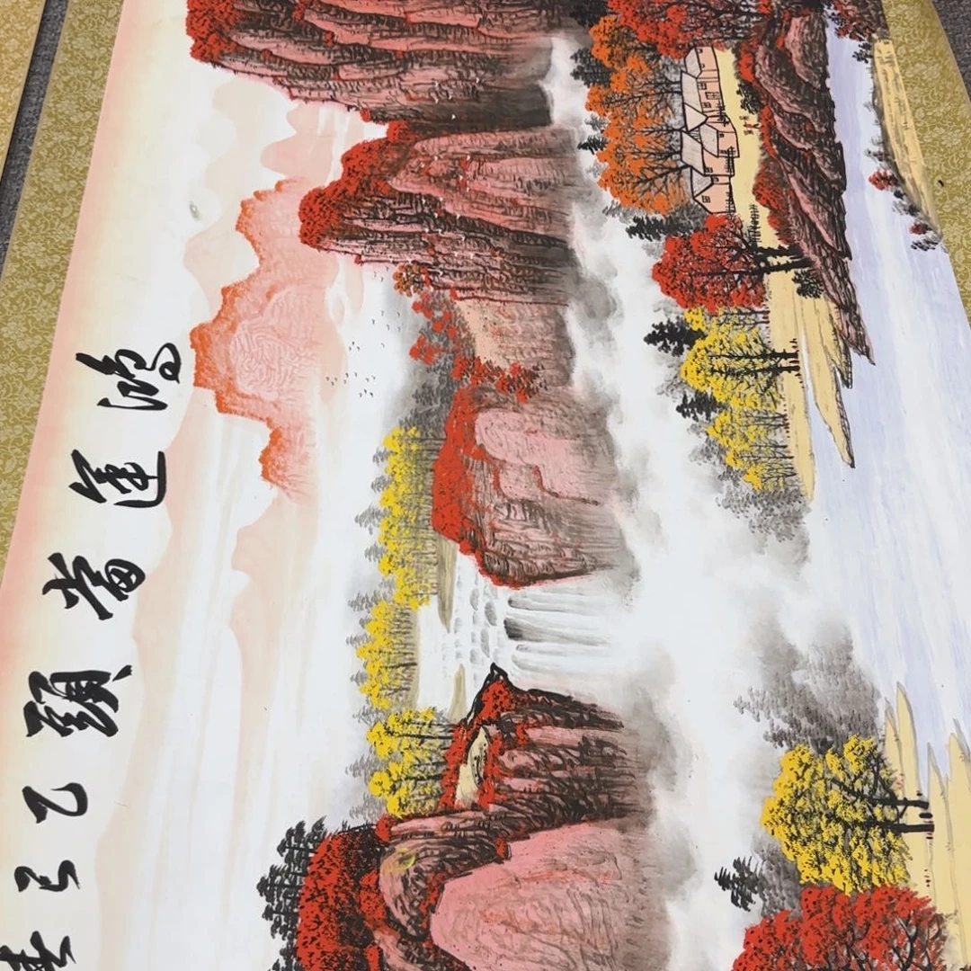 大***贵国画QC原创横山水作品！带证书！限购一单