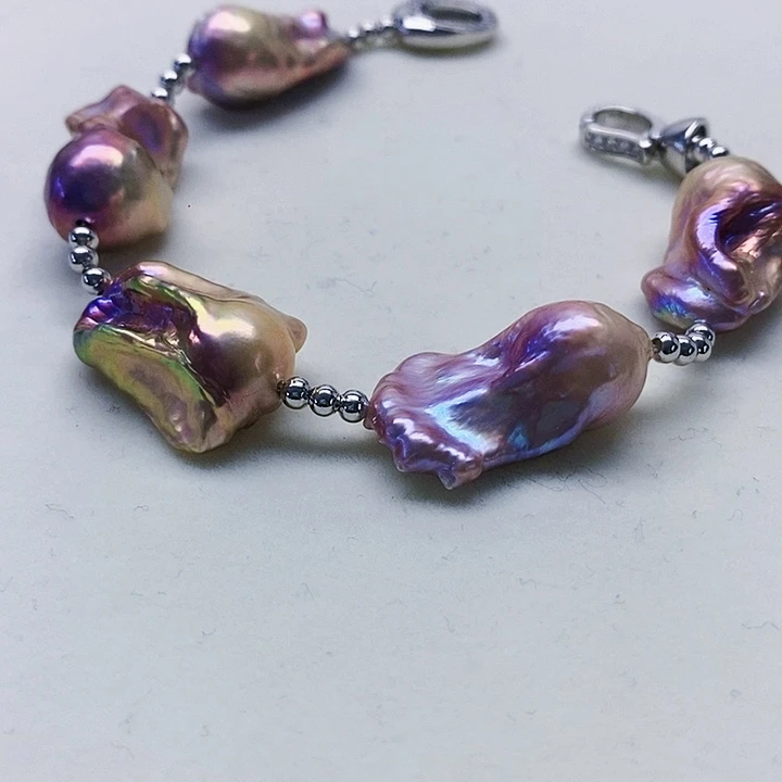 银S925镶嵌耳饰淡水珍珠