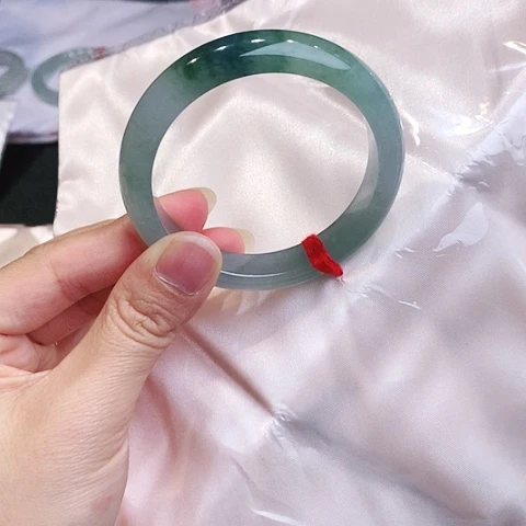 未镶嵌手镯翡翠12号，54圈