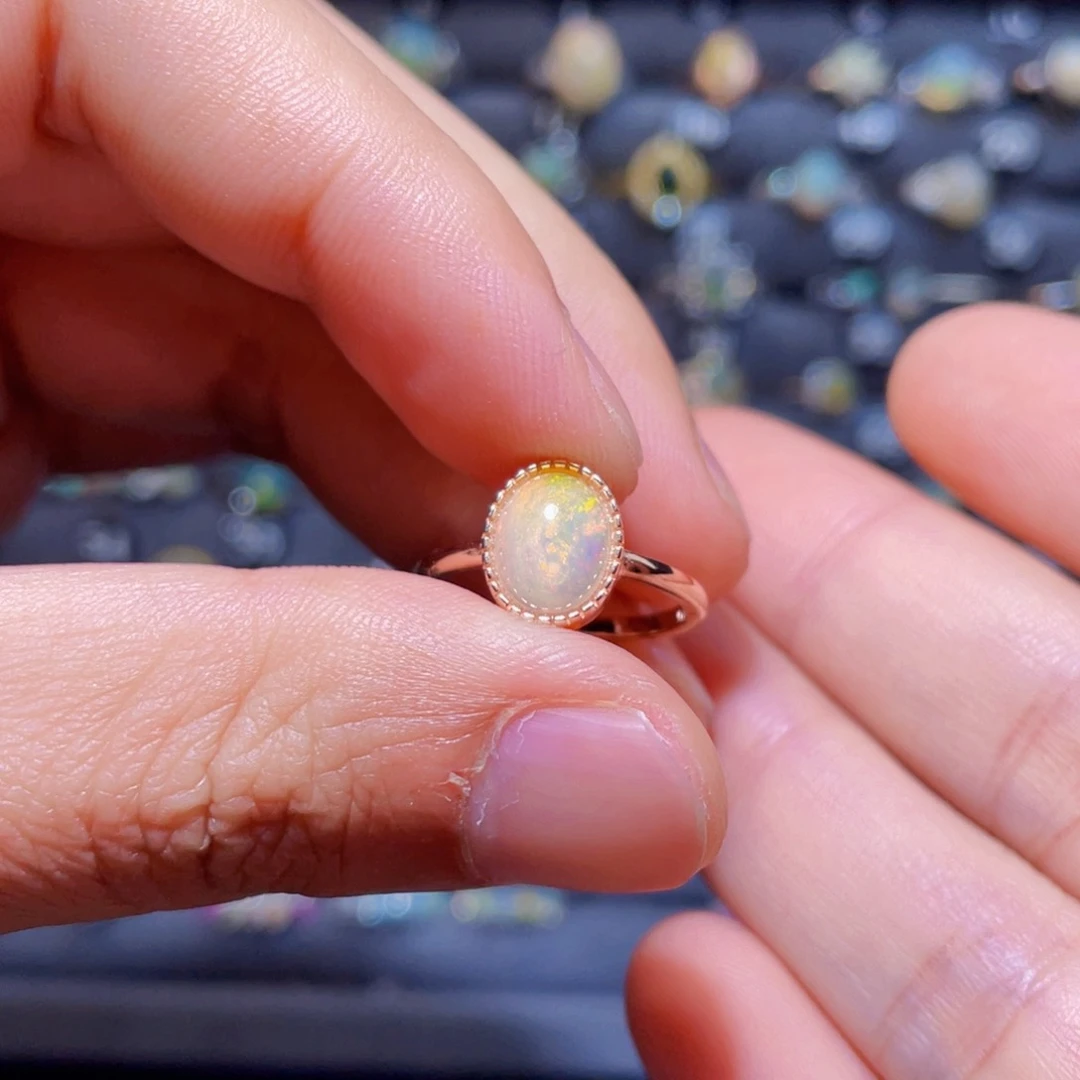 欧泊戒指）银S925镶嵌A****