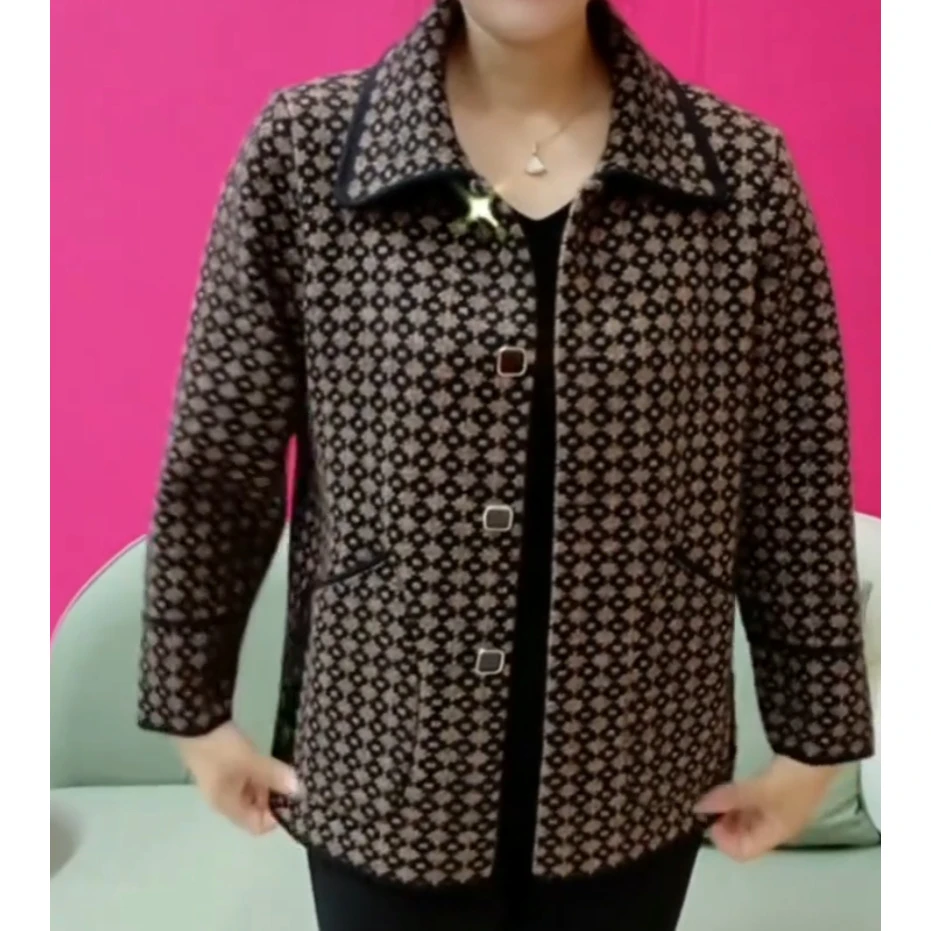 新款秋冬季妈妈中老年休闲外套