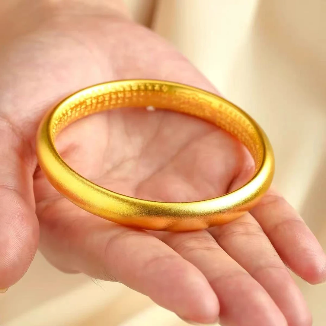 【秘境严选】新中式心经古法气质金色手镯镯子闭口传承古法手镯送人