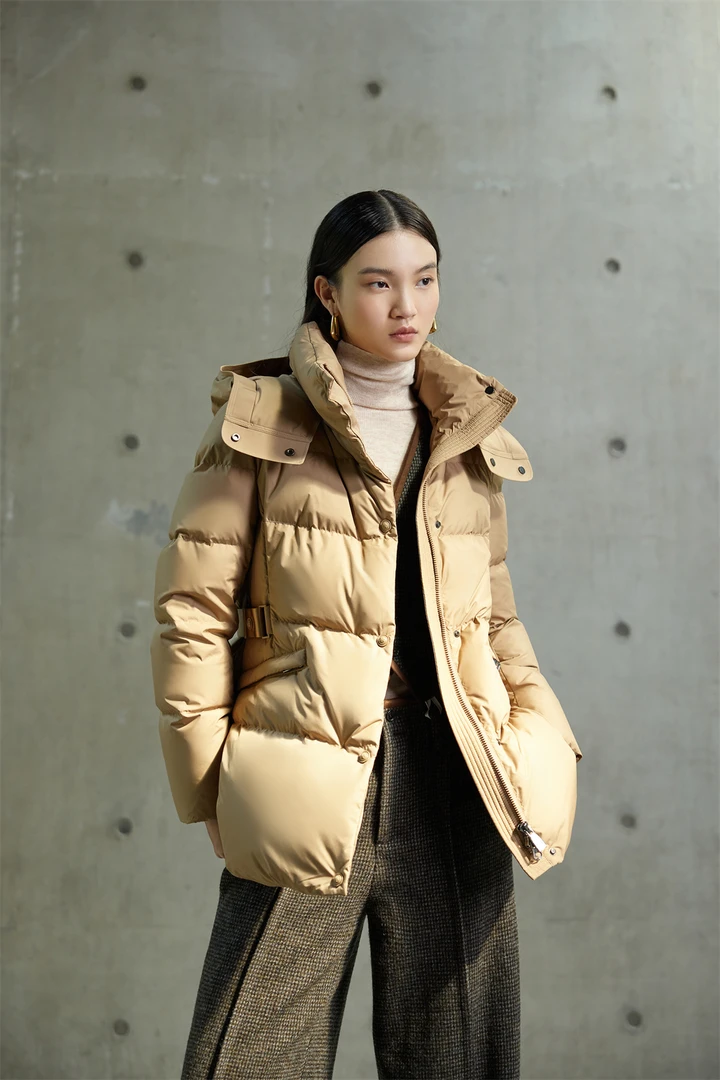 [百靓苑] 824Y813 一手长小蛮腰欧版收腰白鸭绒羽绒服