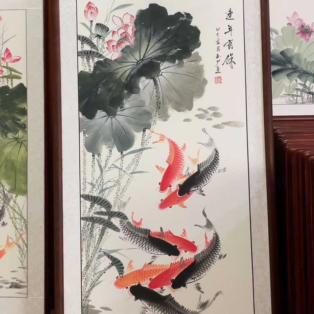 国画带框尺寸63*123厘米