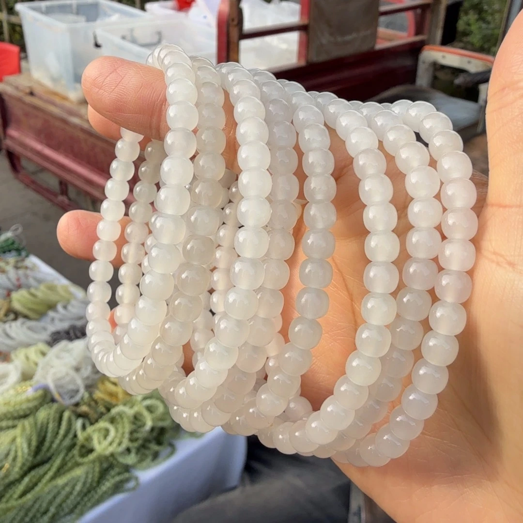和田玉未镶嵌颈饰D白玉老料手串多样性拍一发一
