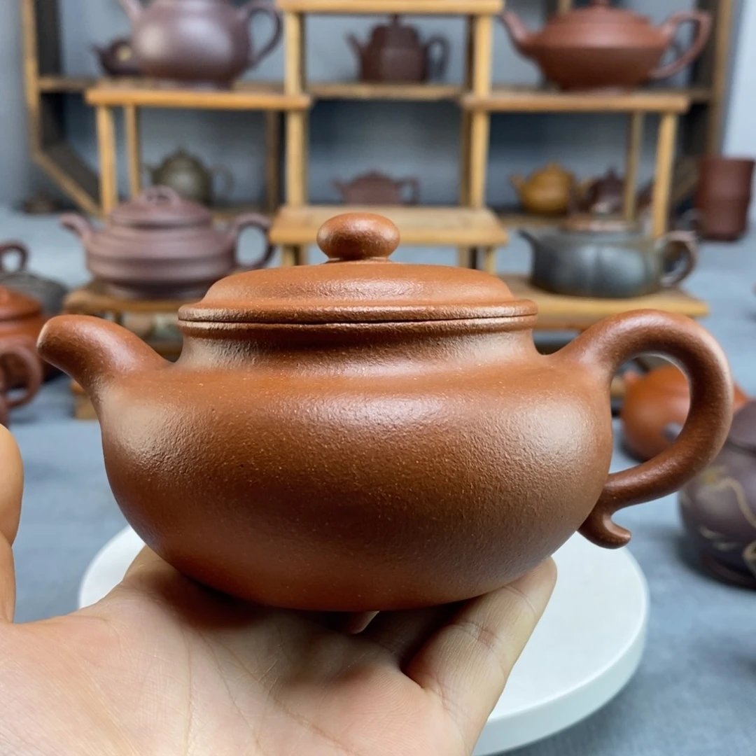 紫砂茶壶红降坡的
