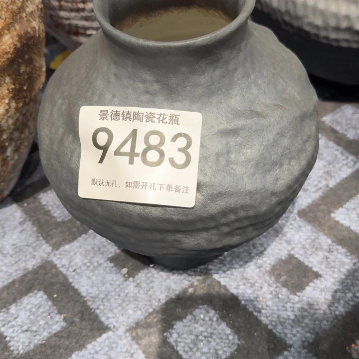 奥***盖瓷片景德镇高温花器编码9483高28口8默认无孔