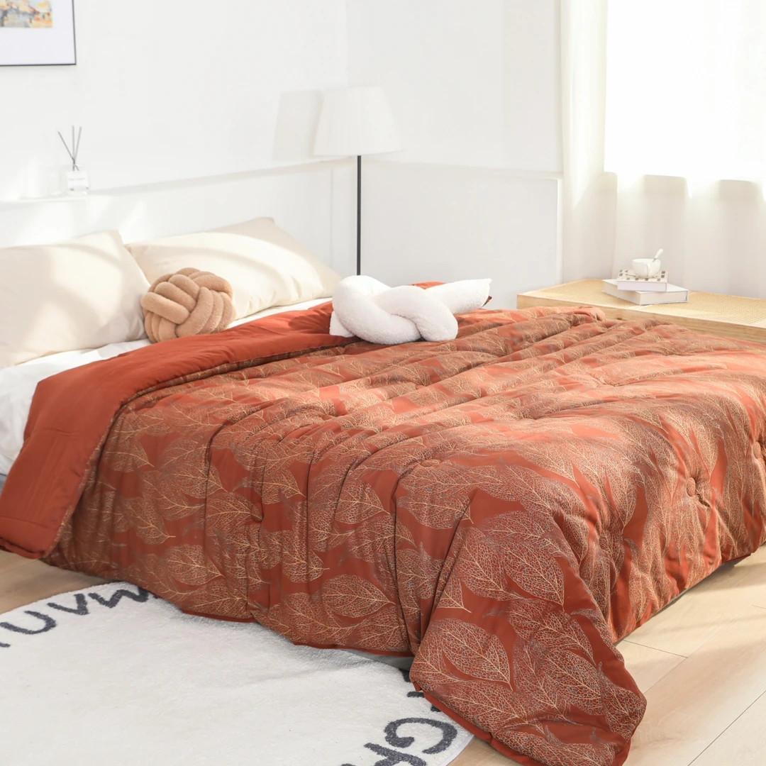 【FRER HOME】高端色织提花花锦缎四季被 1.5-2米 鎏金岁月